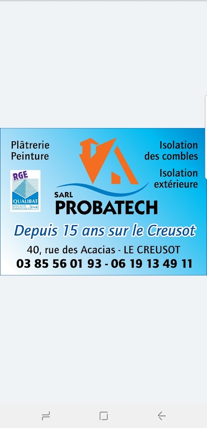 Sarl Probatech Construction, Plâtrier - Plaquiste au Creusot